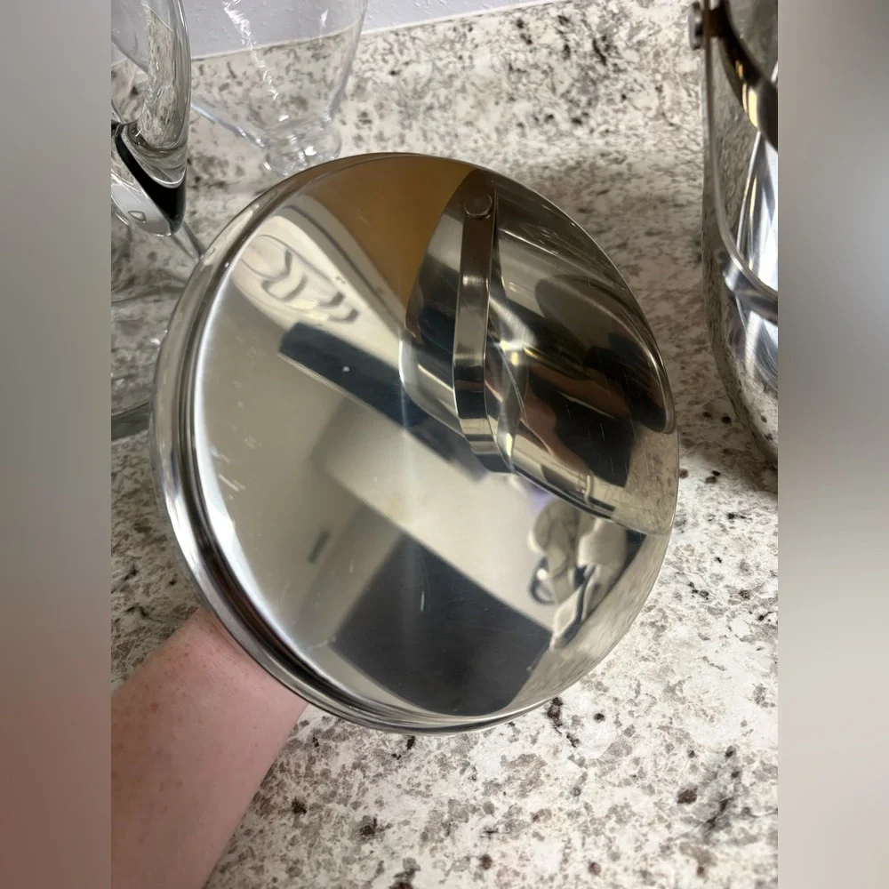 Threshold Stainless Steel Ice Bucket With Tongs And Lid Sleek Design Tongs Fit